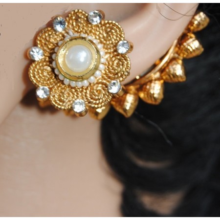 Spiral Floral Stud Ear Jackets  Spiral Floral Stud Ear Jackets